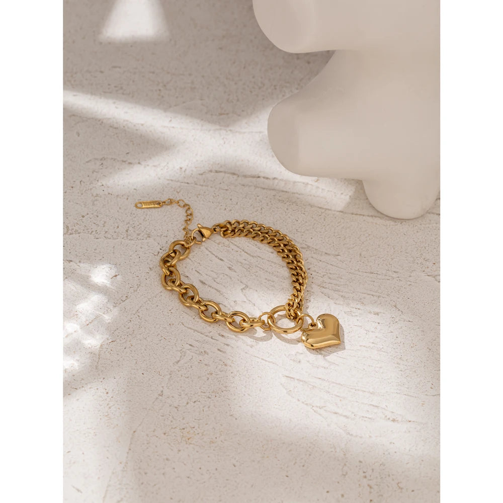 Mira Heart Bracelet 18 Carat