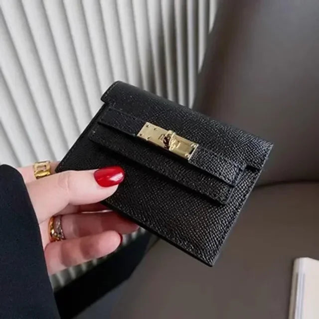 Genuine leather mini wallet